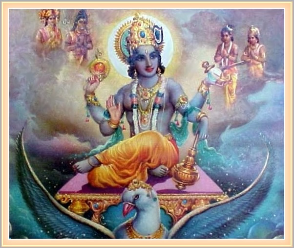 Vishnu on
              Garuda